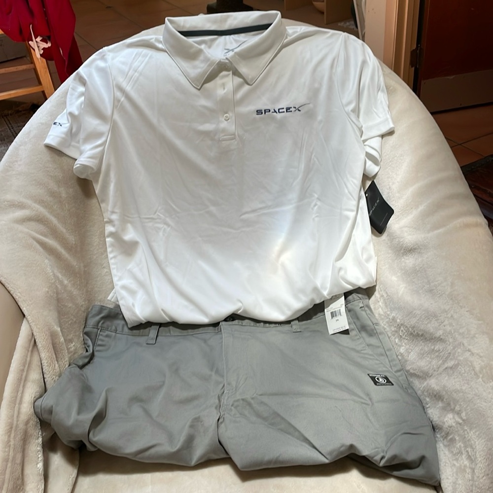 SpaceX Polo and matching shorts